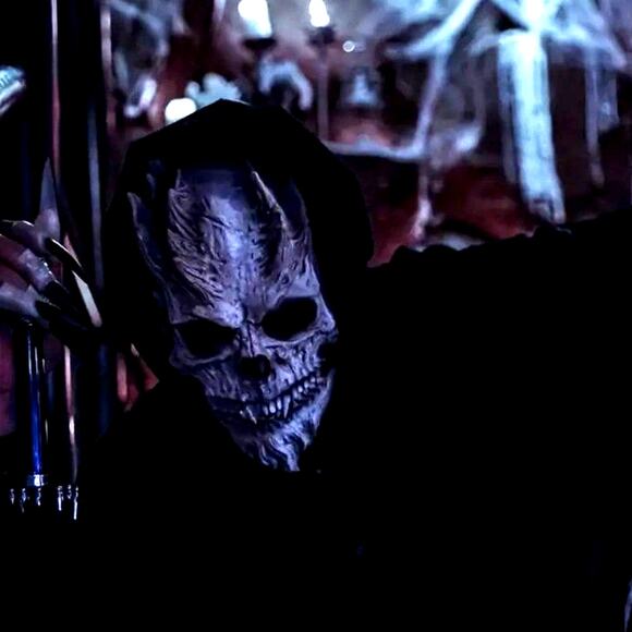 Skeleton Skull Demon Warrior Ghost Halloween Grim Reaper Horror Mask - NEW - Picture 3 of 5